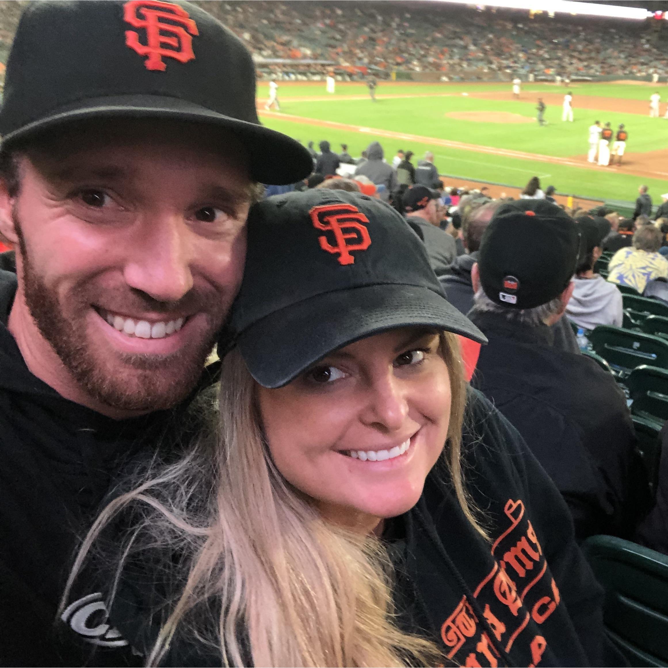 At the Giants baseball game in San Francisco, CA - Go Giants!