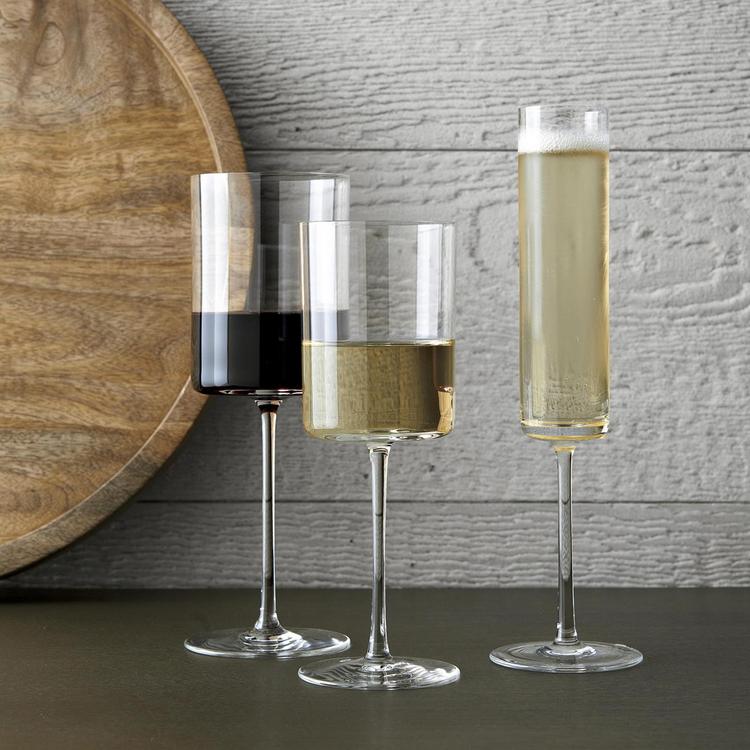 Crate and Barrel, Edge Coupe Glass, Set of 4 - Zola