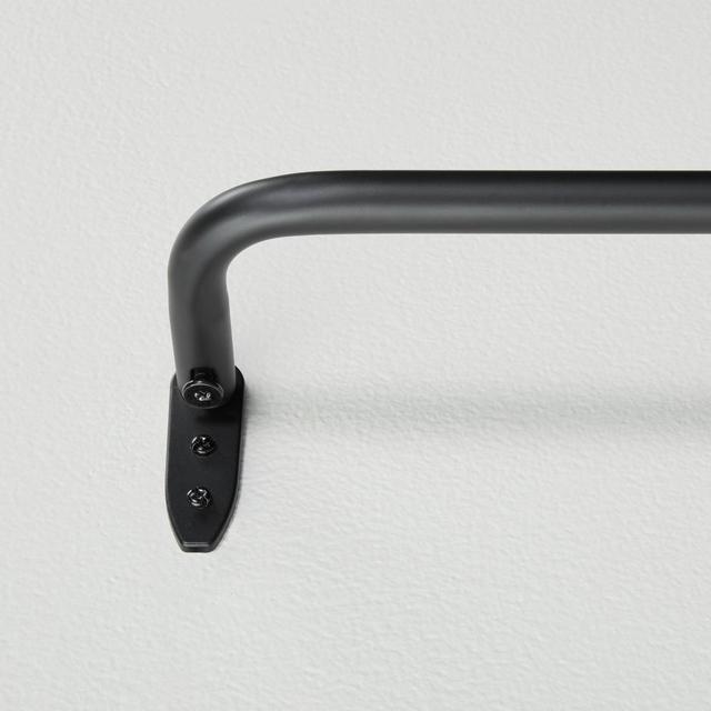 48"–84" French Return Curtain Rod Matte Black - Hearth & Hand™ with Magnolia