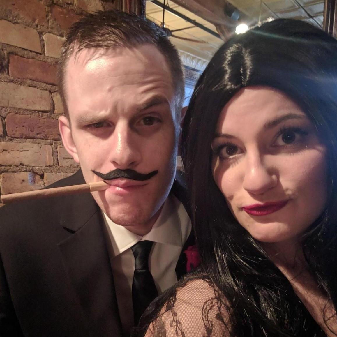 Happy Halloween from Gomez and Morticia