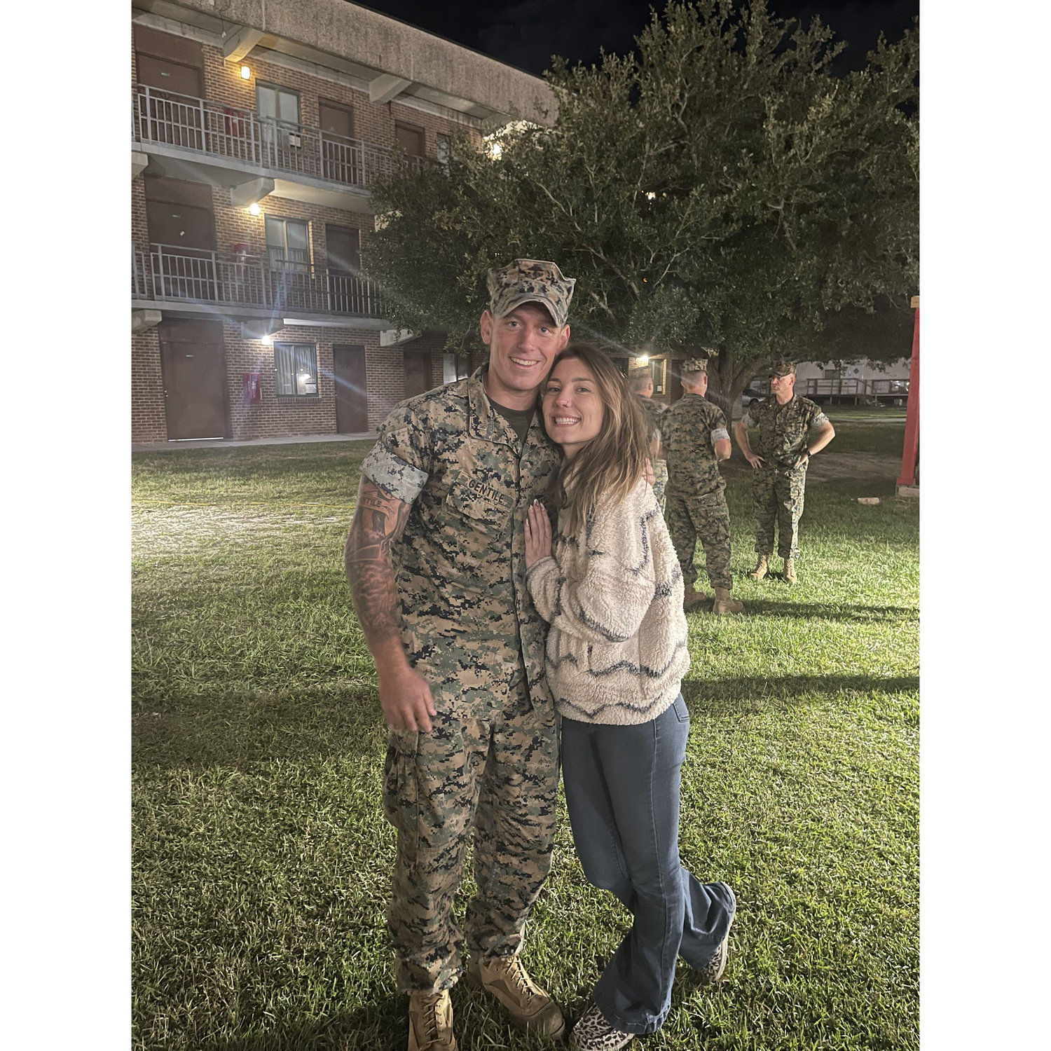 Oct 15 @ 1230 AM; Patrick got home from Deployment!