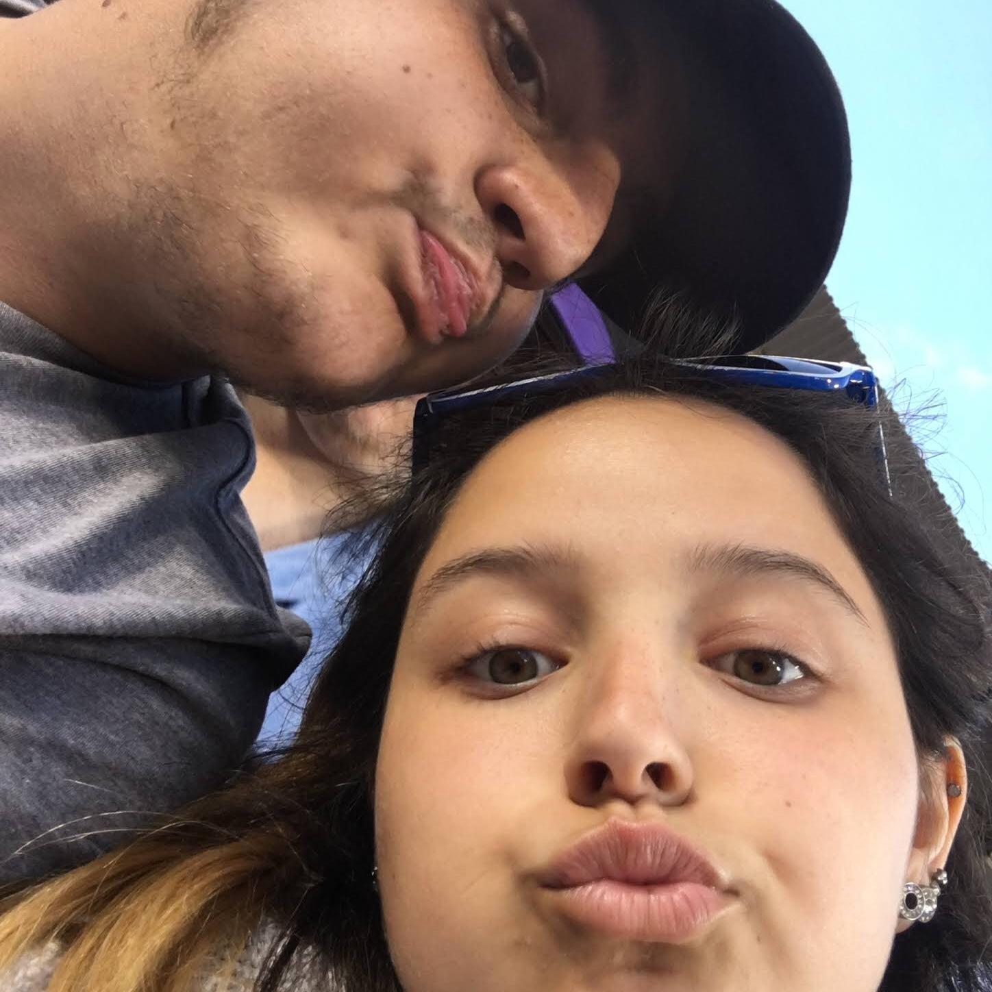Shaun's first dodger game! 2018 ⚾️ 💜