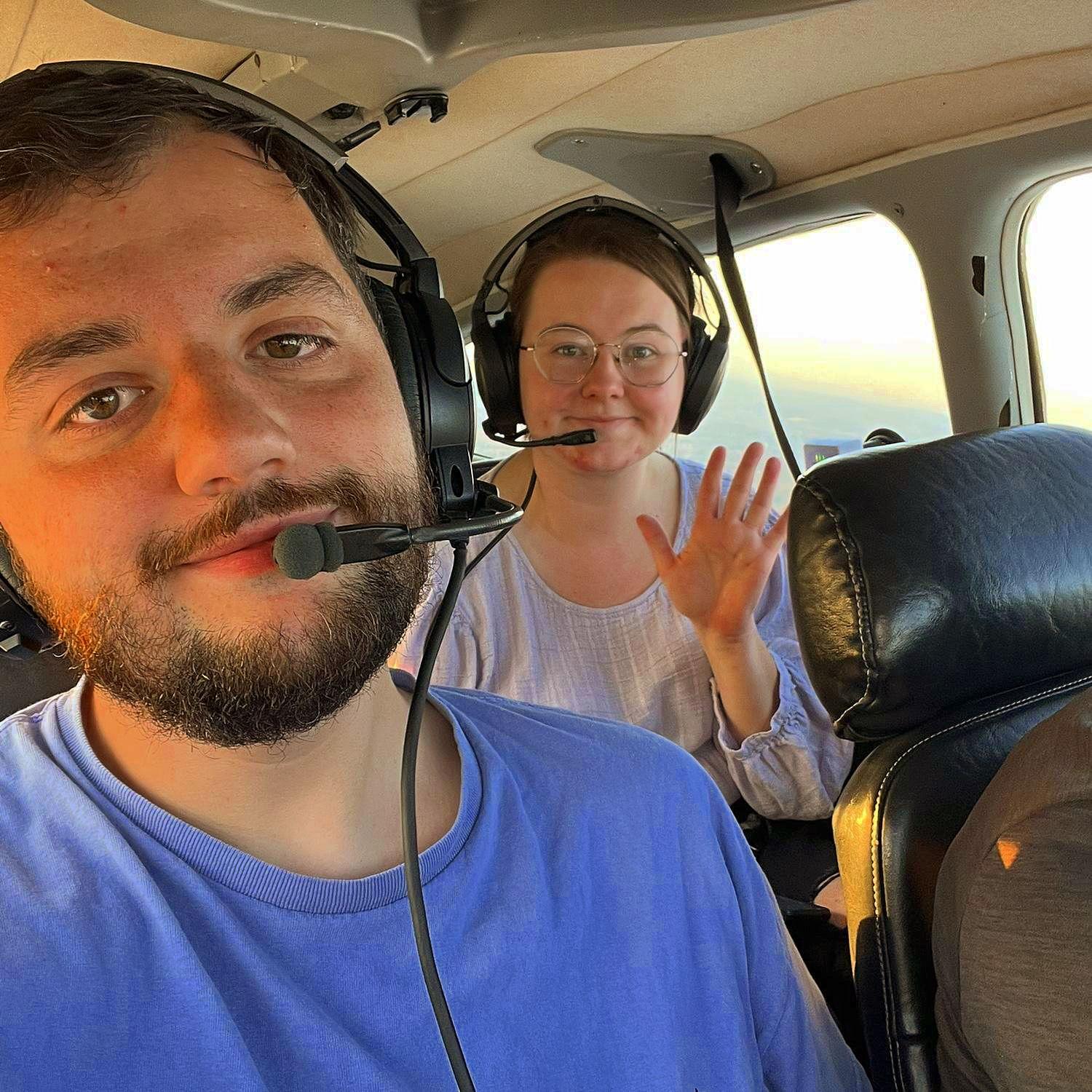 Back in 2022
Antonio came to Chloe with a plan: to become a pilot. It was a bold statement, but Antonio isn't one to fail at something he sets his mind to. Chloe is ready to be his co-pilot, she prefers title passenger princess