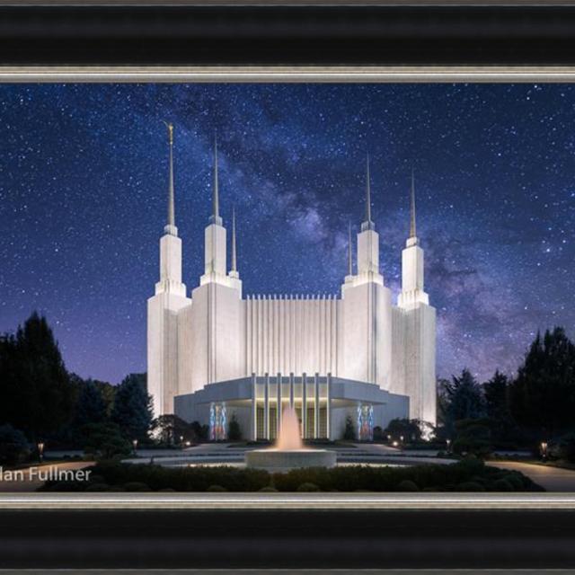 Celestial Temple Series: Washington, D.C. Temple (25x34 Framed Art)
