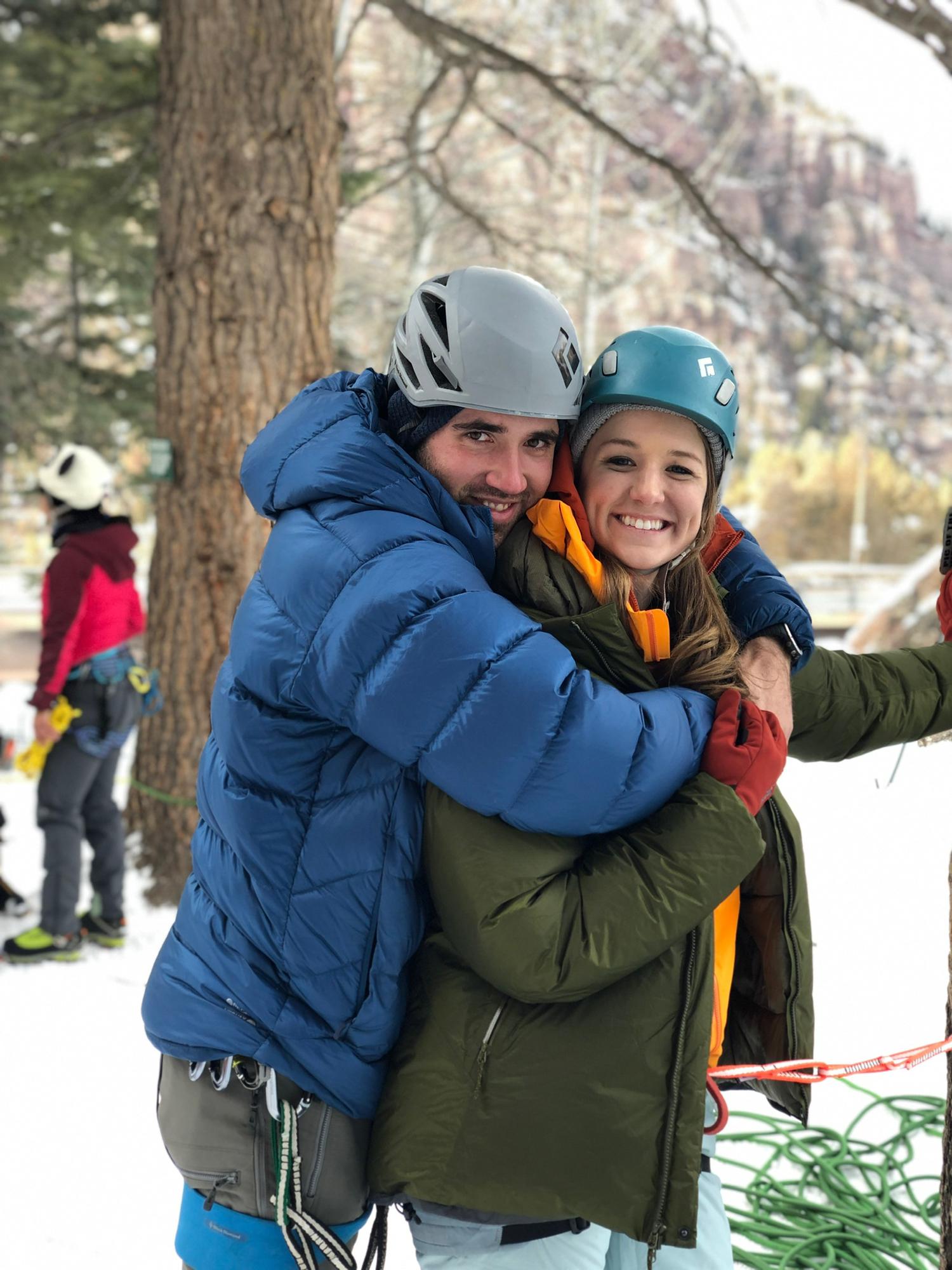 Ice climbing in Ouray, CO