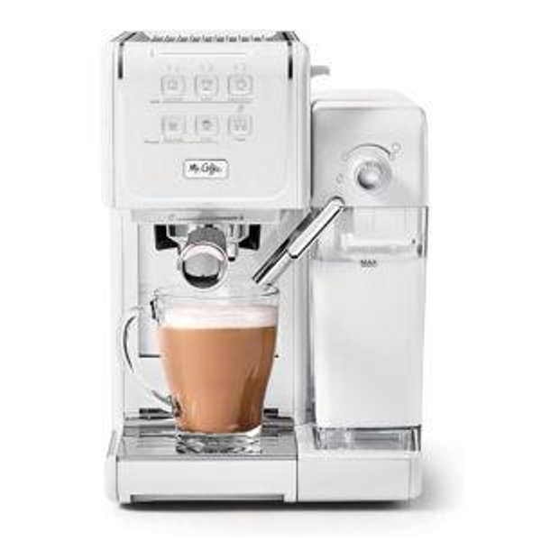 Mr. Coffee One-Touch CoffeeHouse - Espresso, Cappuccino, and Latte Maker, with Easy Serving Espresso (ESE) Pod compatibility - White