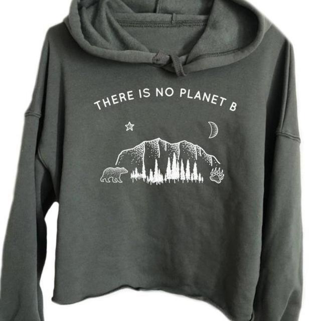 There Is No Planet B - Athletic Crop Hoodie