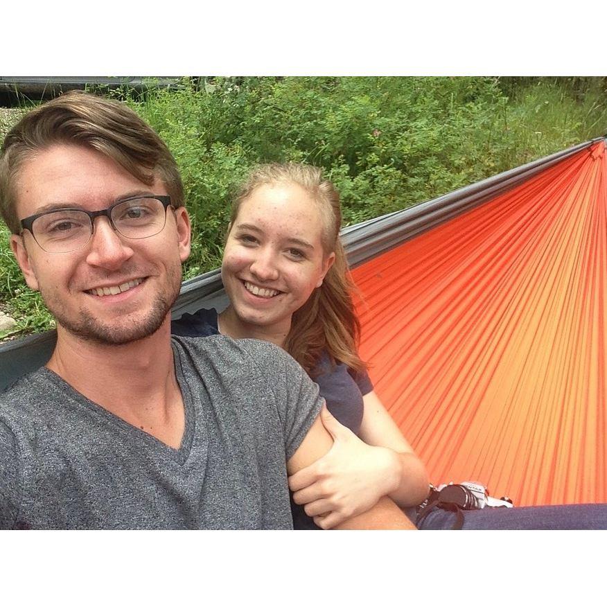 On our first camping trip, circa 2015