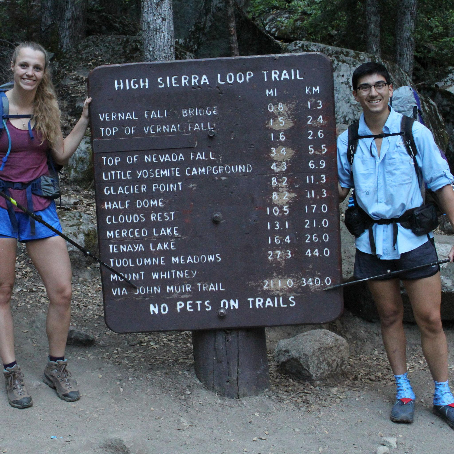 Start of the John Muir Trail 17-day thru hike