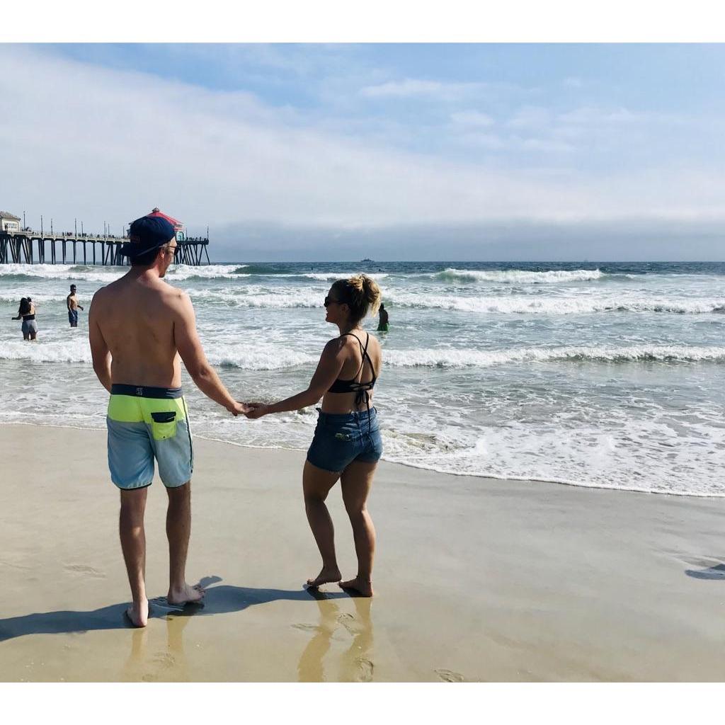 Enjoying time in Huntington Beach, CA.