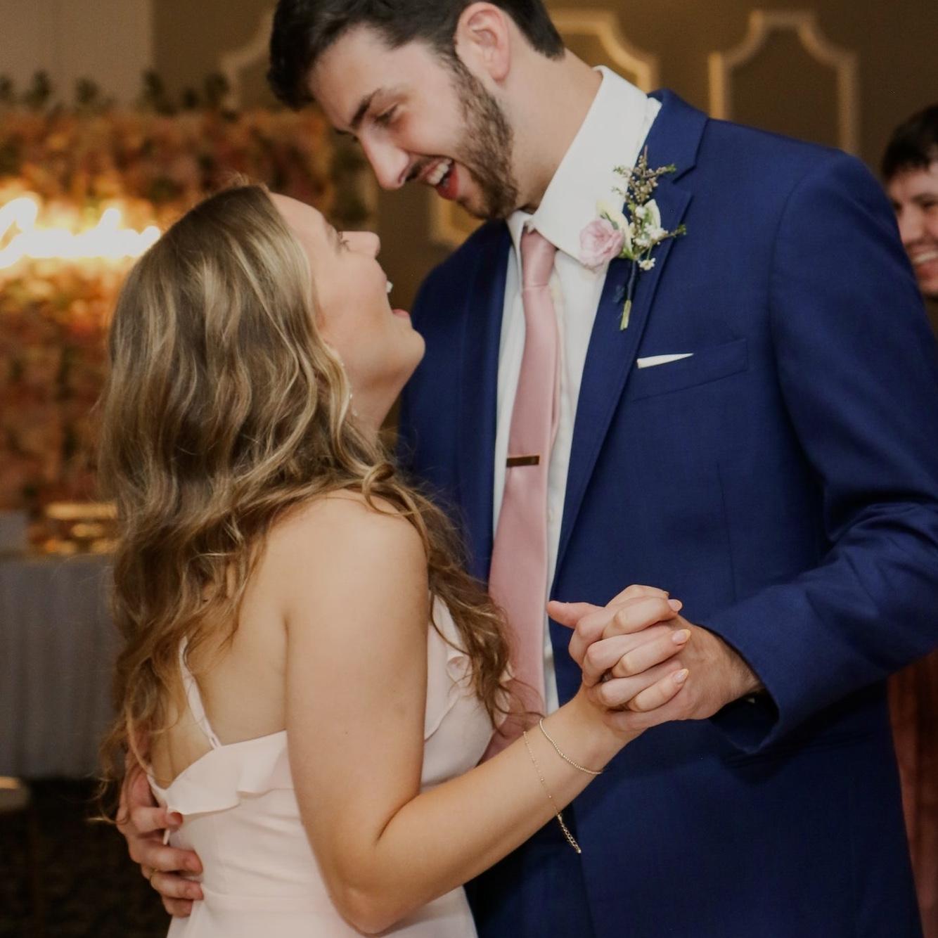 Dancing at our friends’ wedding reception:)