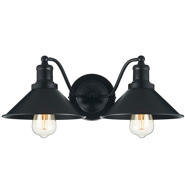 2－Light Vanity Light Wall Sconce Industrial Kitchen Bathroom Farmhouse Wall Lighting Oil Rubbed Black Finish
