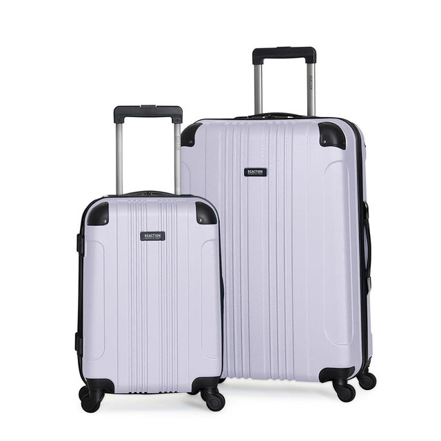 Kenneth Cole REACTION Out of Bounds Lightweight Hardshell 4-Wheel Spinner Luggage, Lavender, 2-Piece Set (20" & 28")