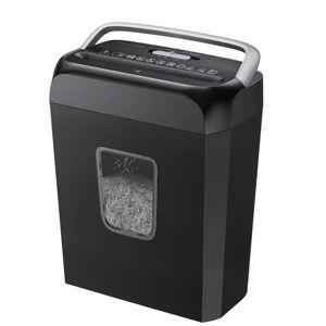 Bonsaii - Paper Shredder, 3.4 Gal Wastebasket, 6-Sheet Crosscut Paper and Credit Card Shredder with Handle, Home and Office - Black