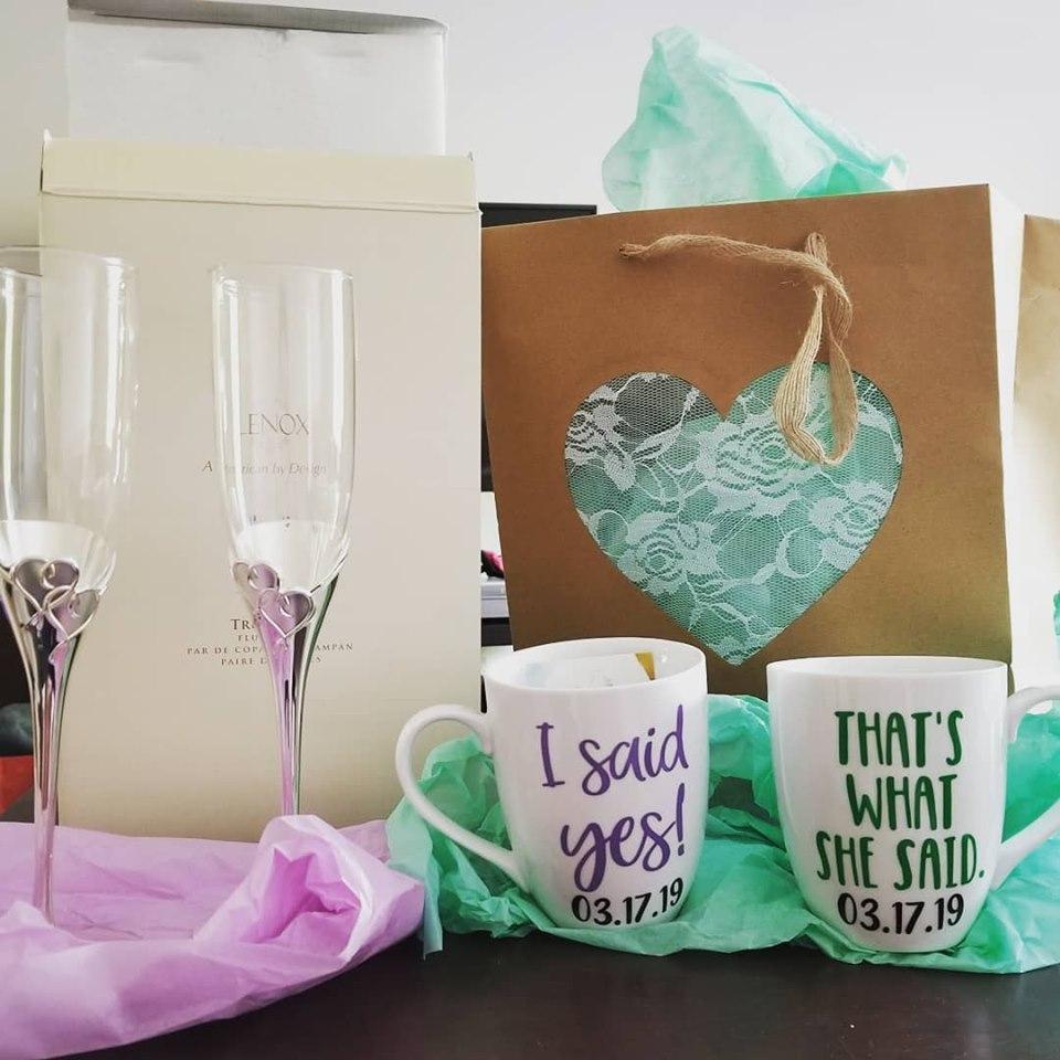 Beautiful Engagement Gifts from The Lewis Family!!