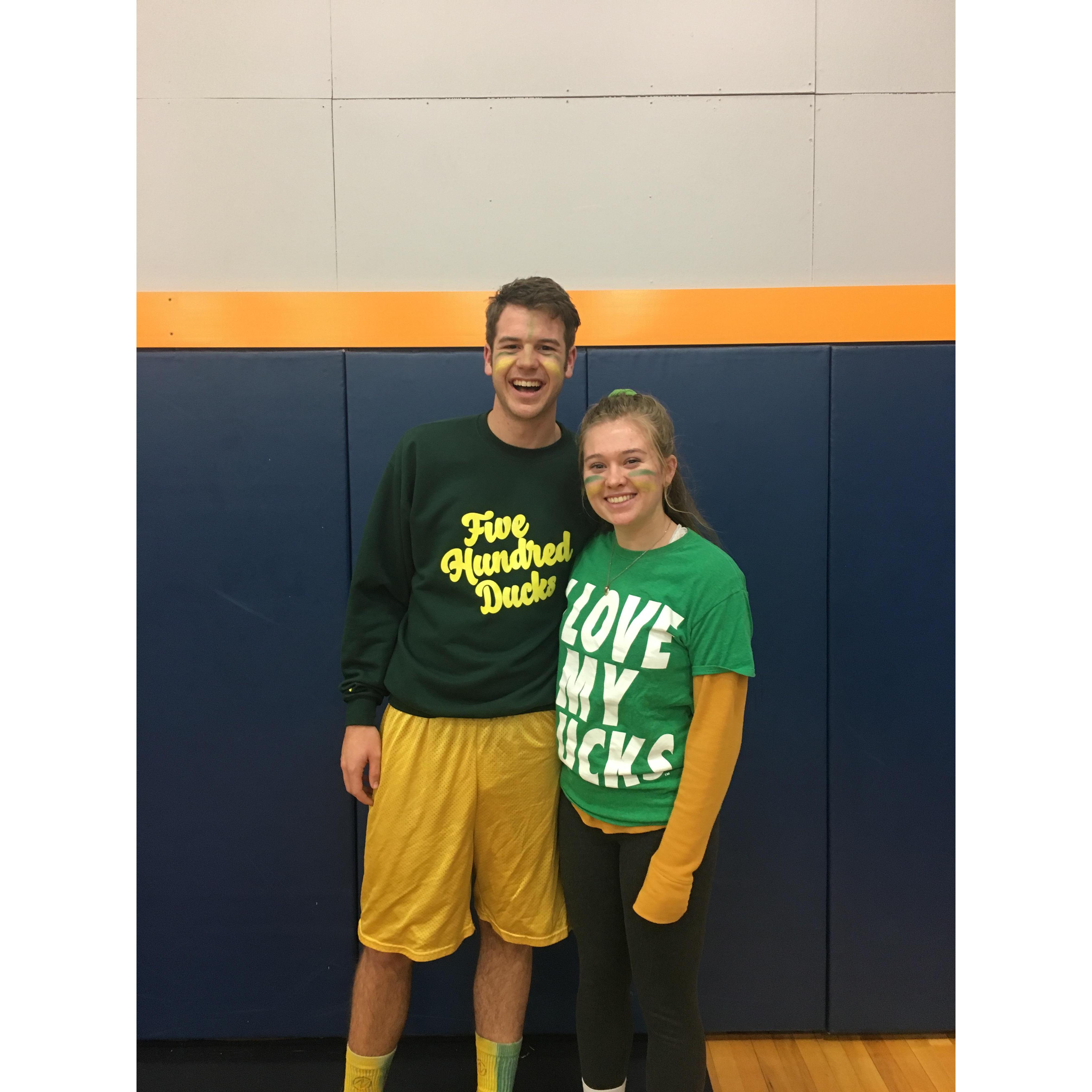 Participating in Screaming Eagles Week together!