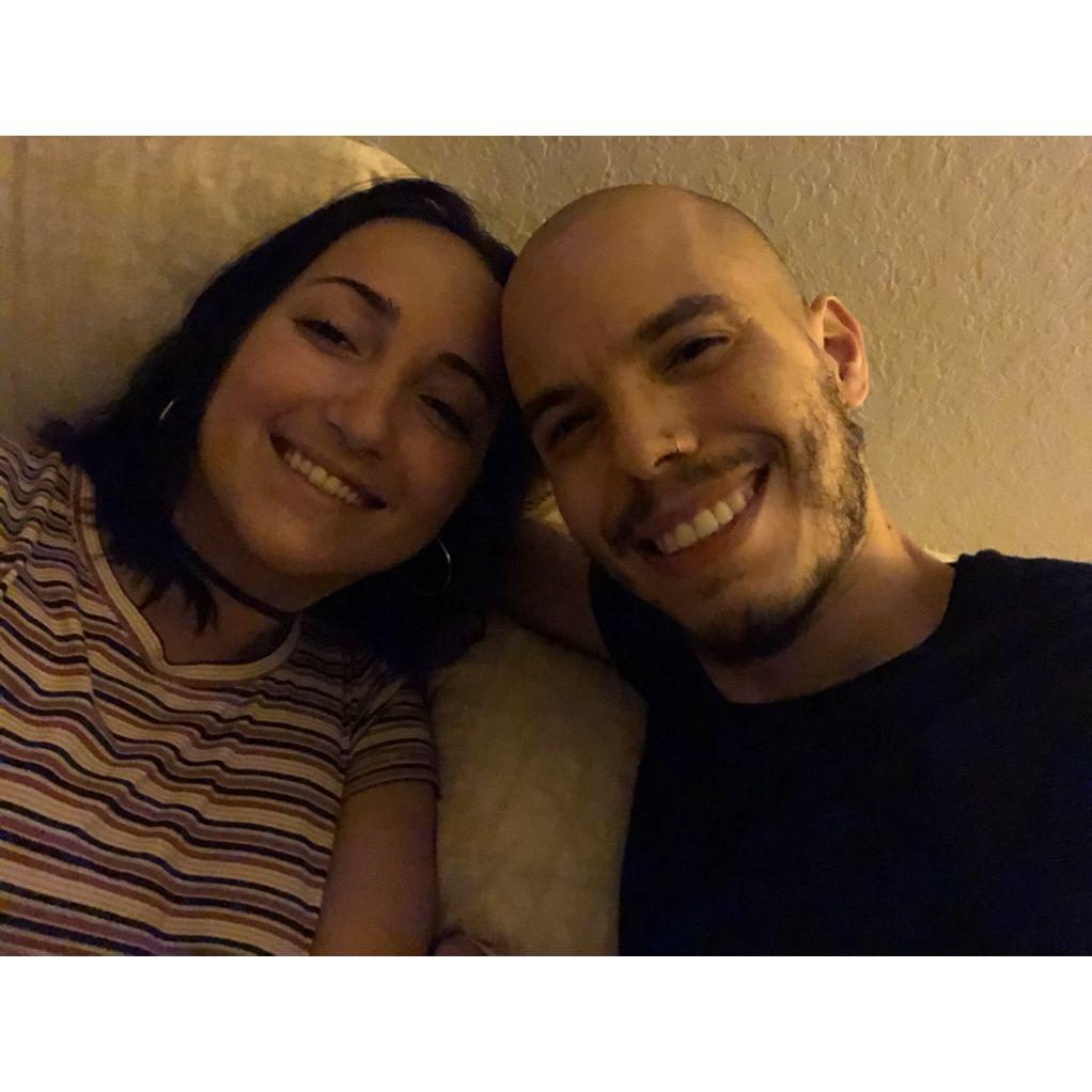 Our first formal "selfie" together, nearly two months after we started dating | July 18, 2020