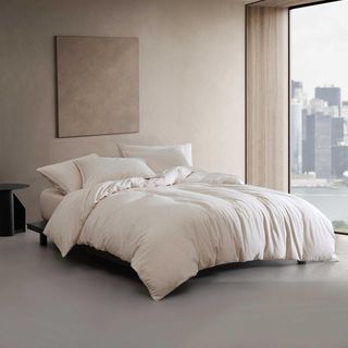 Modern Melange Cotton 3-Piece Comforter Set