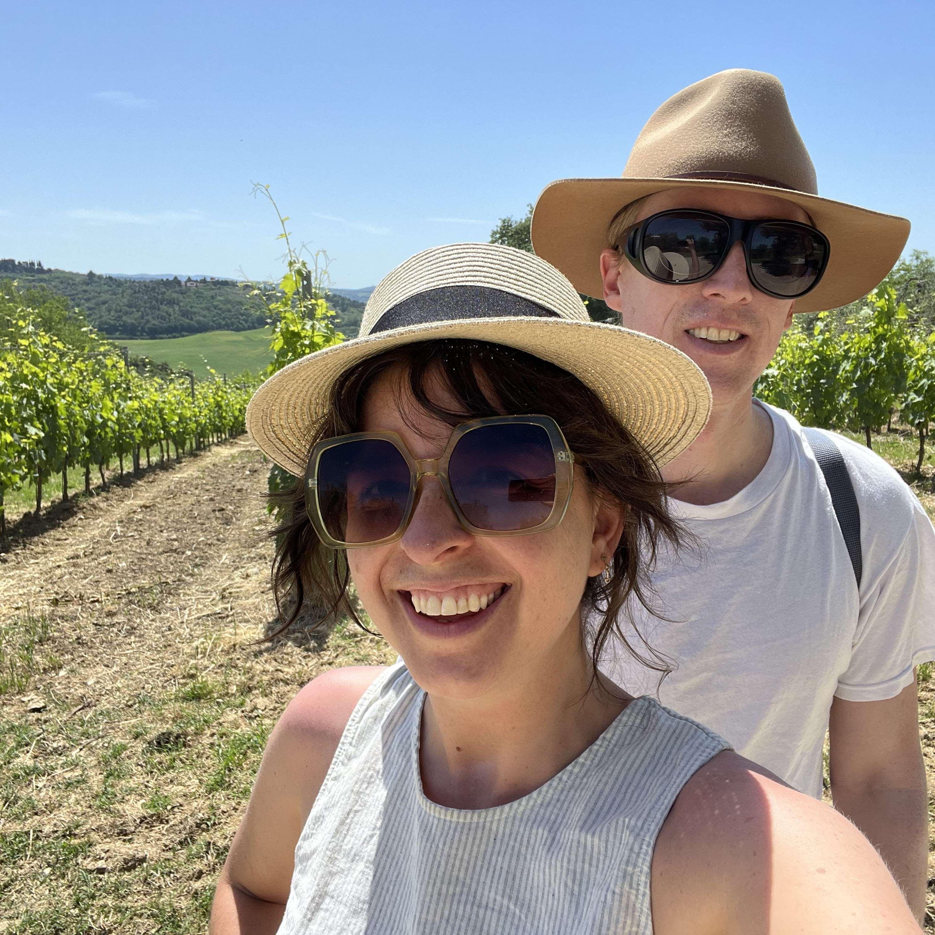 Hiking in Tuscany. 