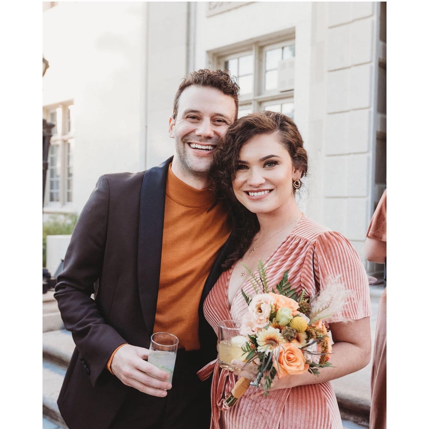 Photo of us at our friends' Ana and Brian's wedding. 10.2022