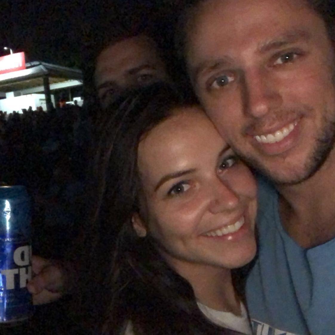 David took Lindsay to their first concert together - Darius Rucker headlining, Jared Blount photobombing.