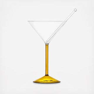 Jelly Martini Glass with Stick, Set of 2