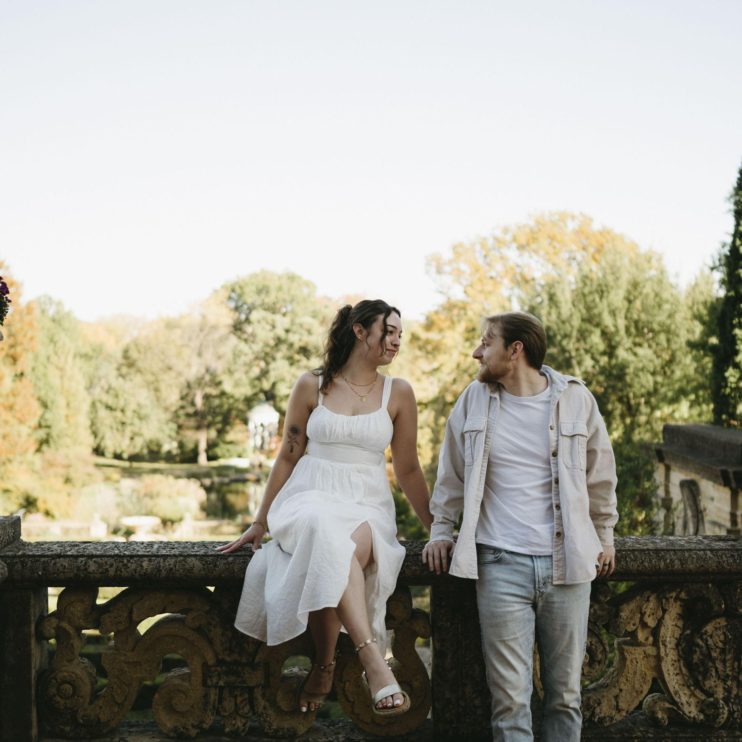 Engagement photos at the Philbrook November 2025