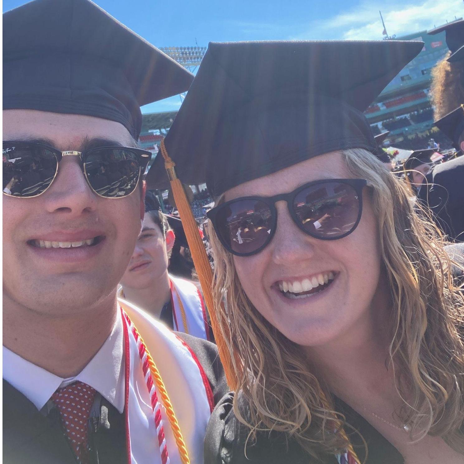 We graduated from Northeastern together in 2023!