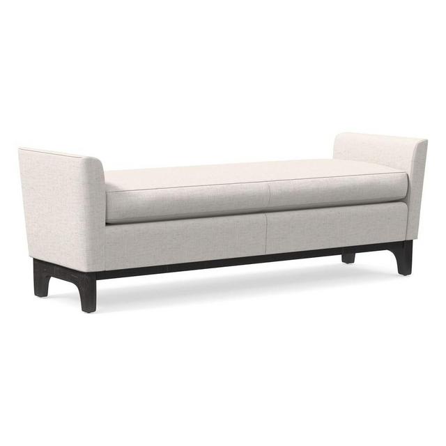 Harvey Bench, Poly, Performance Coastal Linen, White, Black