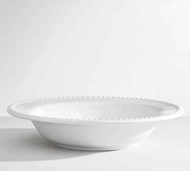 Emma Beaded Stoneware Soup Bowls in True White - Set of 4