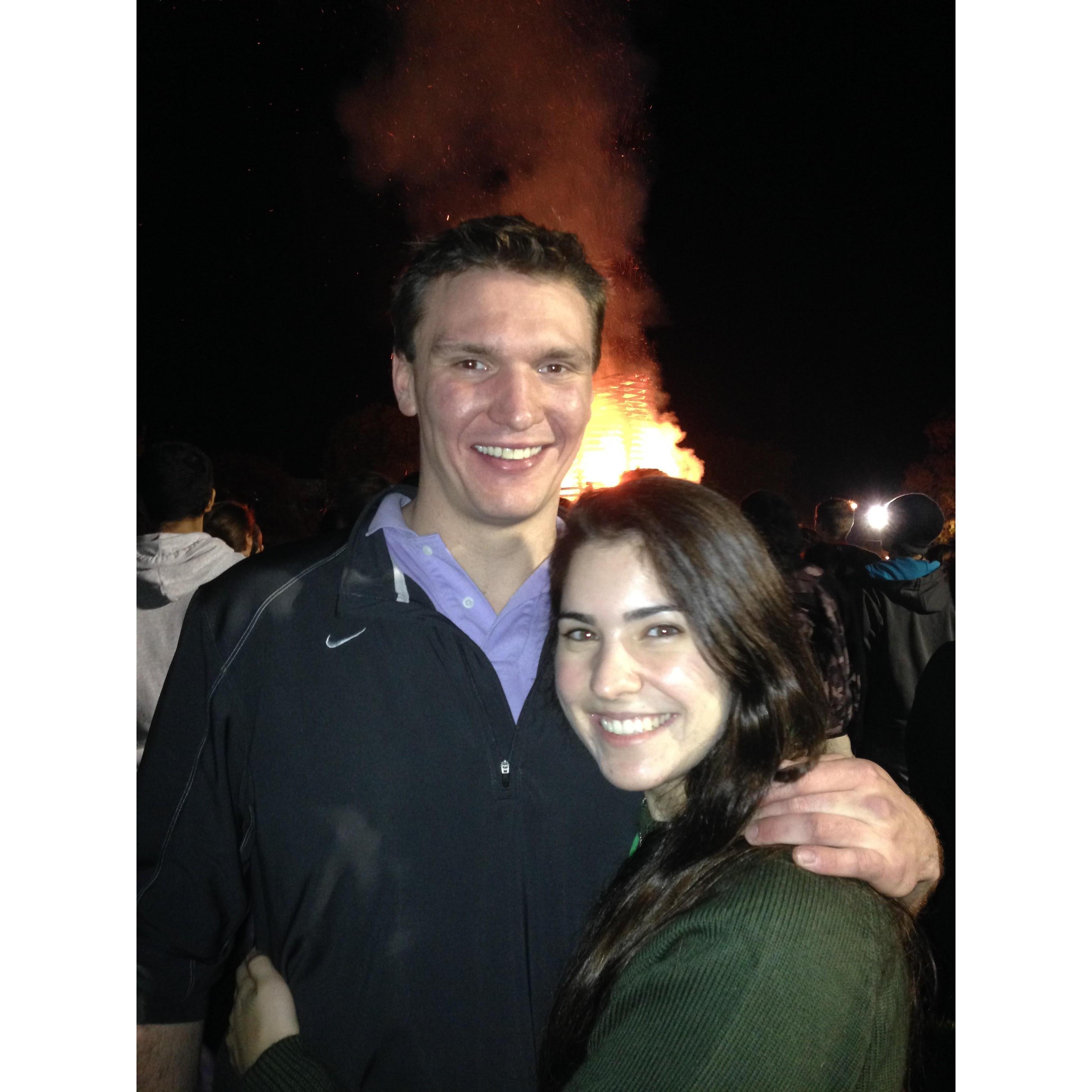 Dartmouth College homecoming bonfire 2014