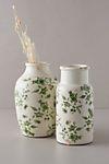 Green Chinoiserie Column Vase