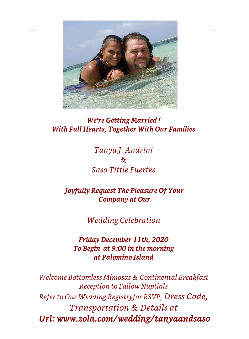The Wedding Website of Tanya Andrini and Saso Tittle