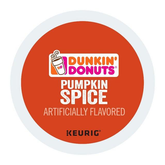 Dunkin' Donuts Pumpkin Spice Coffee ground single serve capsules for Keurig K-Cup pod brewers, 24 Count