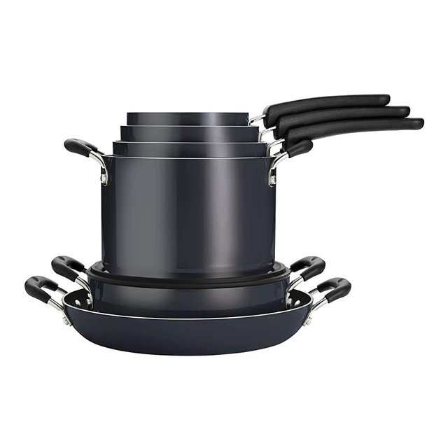 Tramontina Nesting 11 Pc Nonstick Cookware Set - Gray