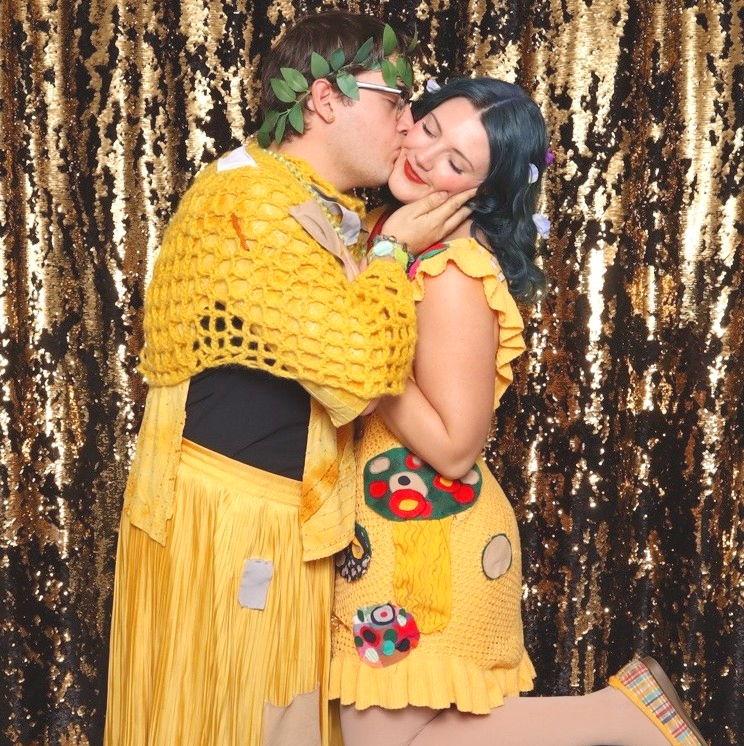 Anna and Gavin as Gustav Klimt's "The Kiss" 1908