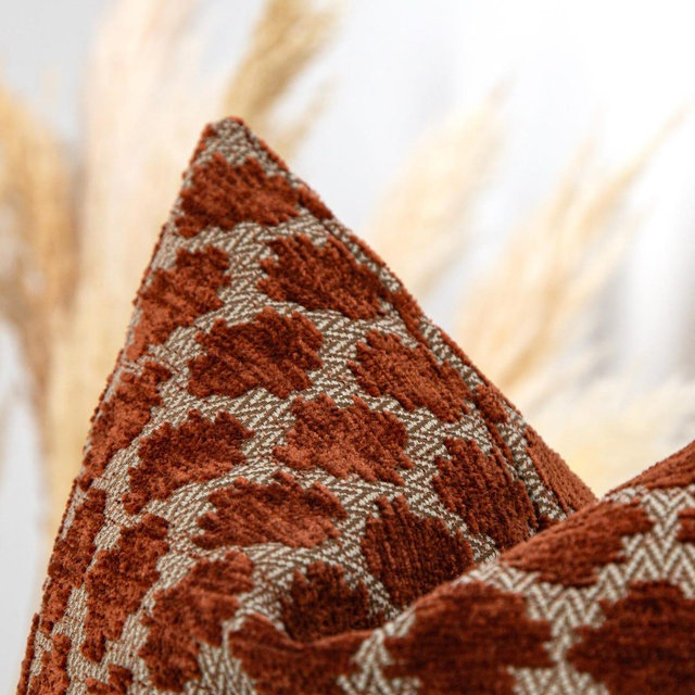 Rust Dotted Pillow Cover • Textured Euro Sham • Rust Cushion Case • Soft Thick Throw Pillow • Cozy and Chic Home Style •• All Sizes
