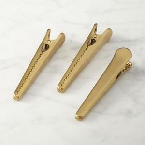 Brushed Gold Kitchen Clips Set of 3
