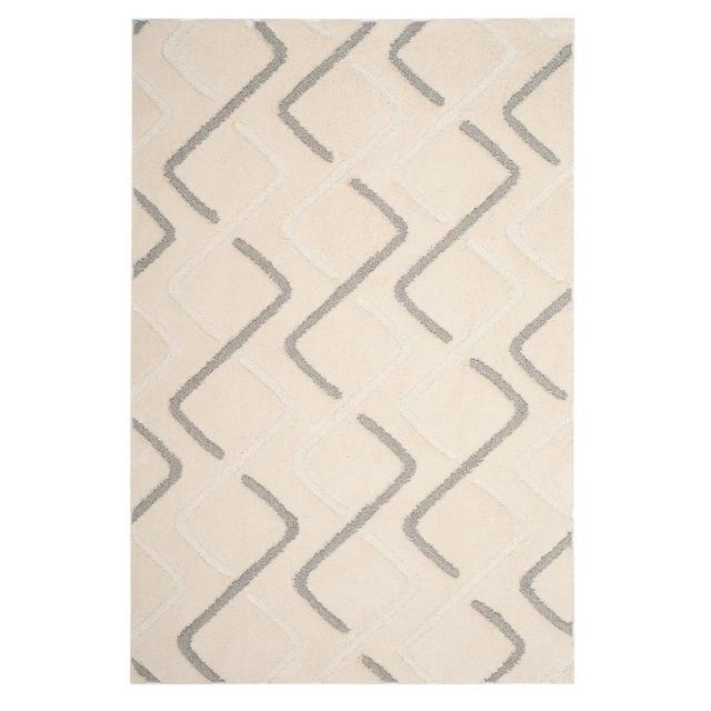 Cream/Gray Geometric Loomed Area Rug 5'1"X7'6" - Safavieh