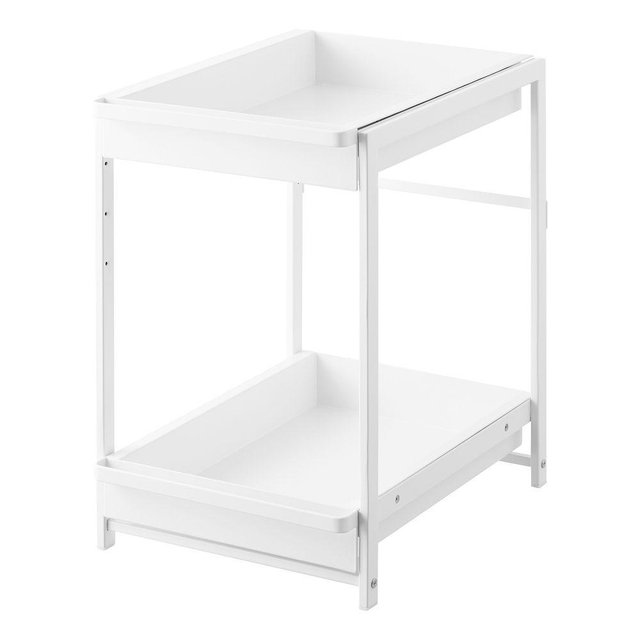 Two Tier Pull Out Shelf, White