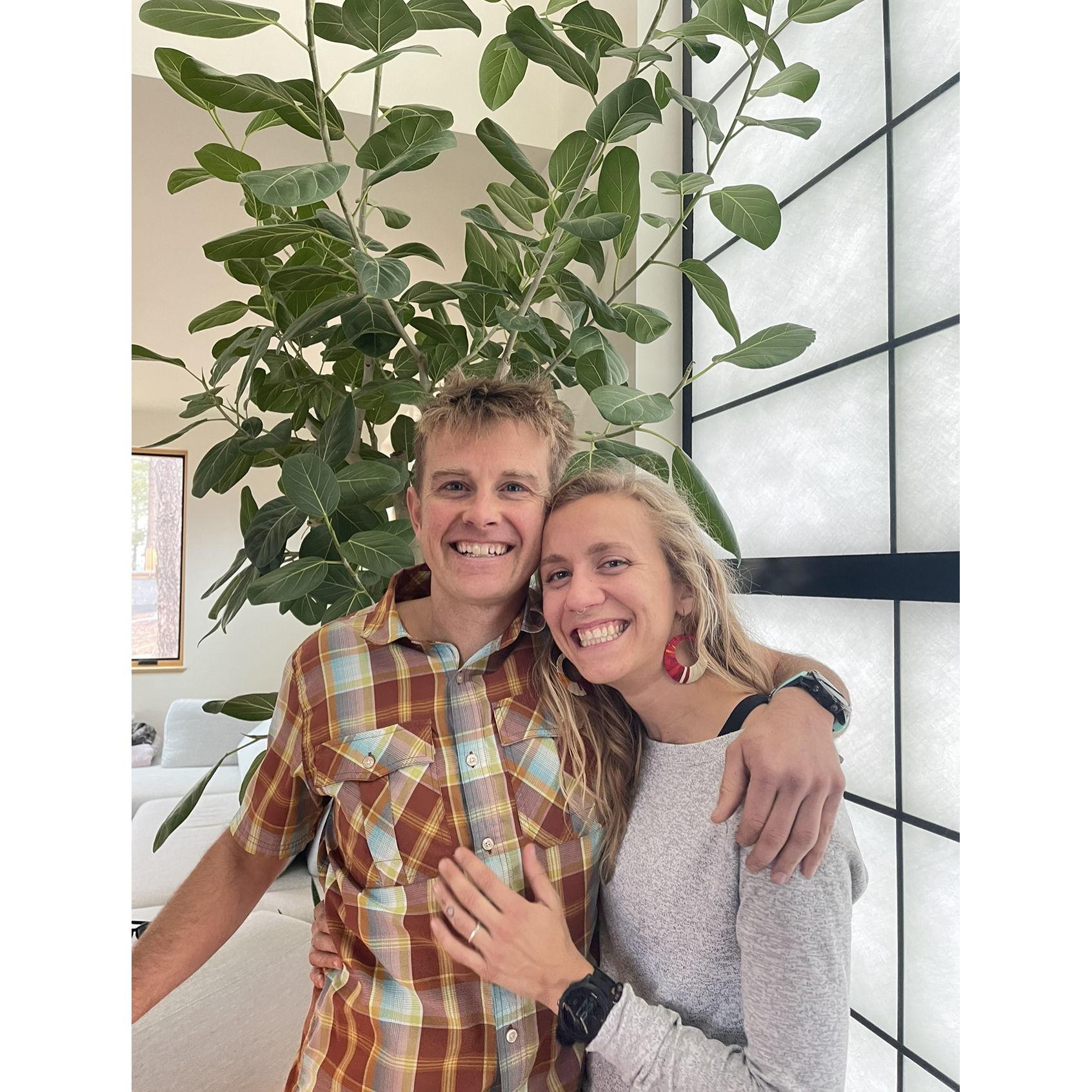 With our new tree!