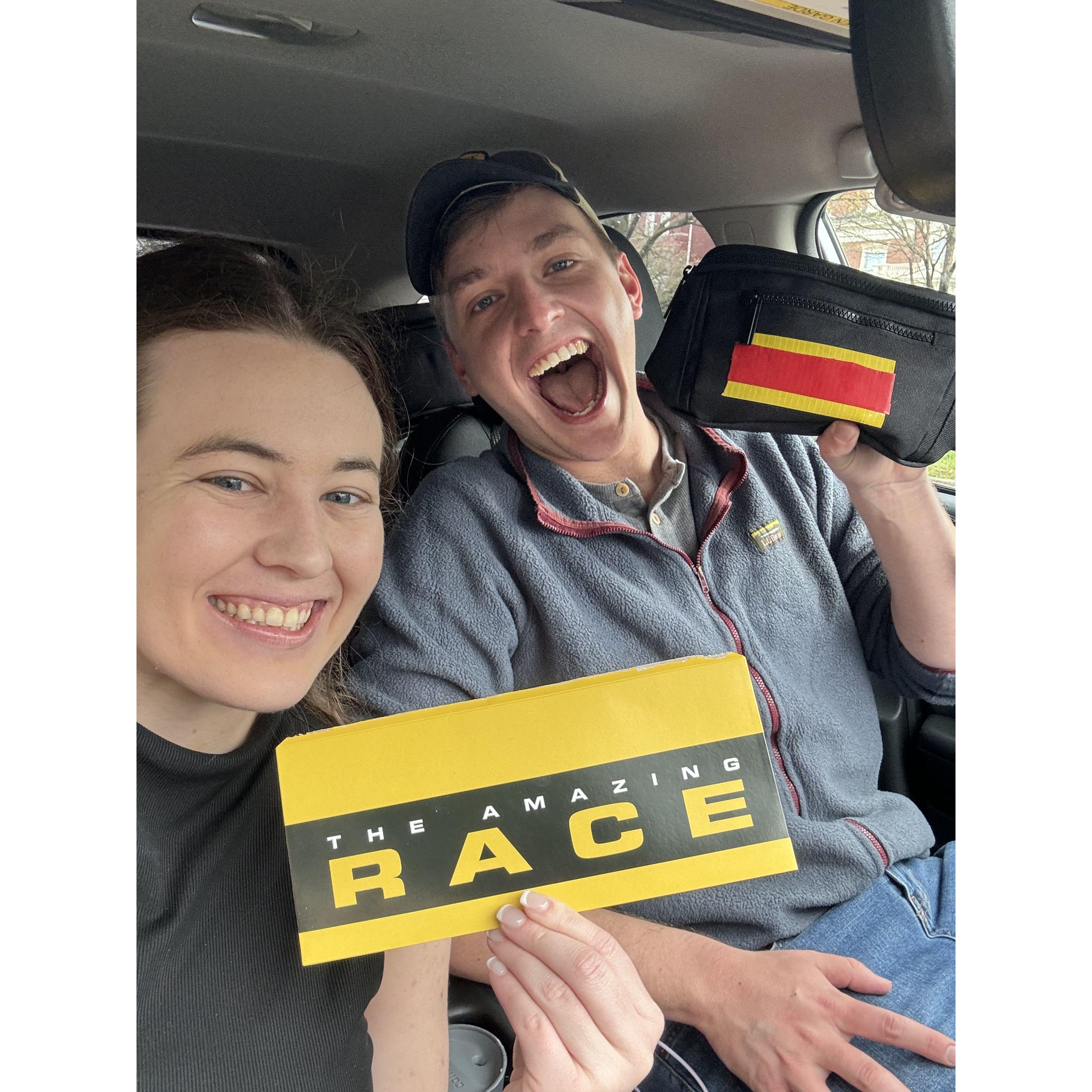 After a year of fun times as roommates, Eli secretly planned their biggest adventure yet and coordinated a weekend-long Amazing Race adventure to commemorate our favorite show.