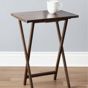 Folding TV Tray Table - Walnut