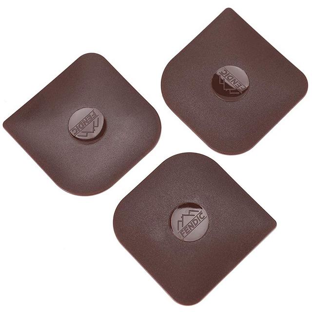 Pan Scraper, 3pcs Durable Dish Scraper, Pot Scraper, Plastic Scrubbers for Pans, Multifunctional Pan Scraper Tool and Stoneware Scraper for Kitchen and Home - Brown