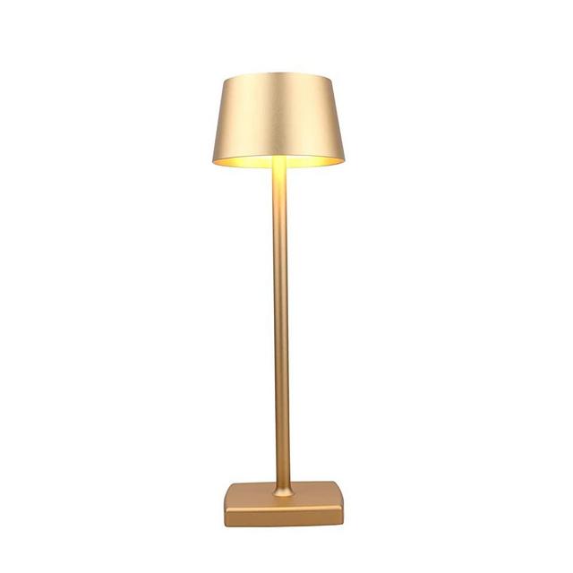 amhshkou Rechargeable led Cordless Table Lamps,Aluminum, dimmable, Suitable for Indoor and Outdoor Lighting Gold Bronze