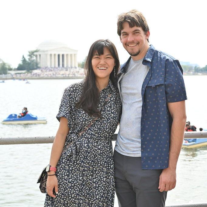At the Cherry Blossom Festival in Washington DC