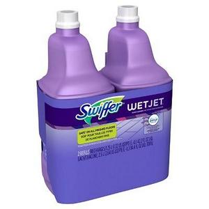 Swiffer Wet Jet Multi-Purpose Floor Cleaner Solution with Febreze Refill Lavender Vanilla and Comfort Scent - 1.25 Liter Pac of 2
