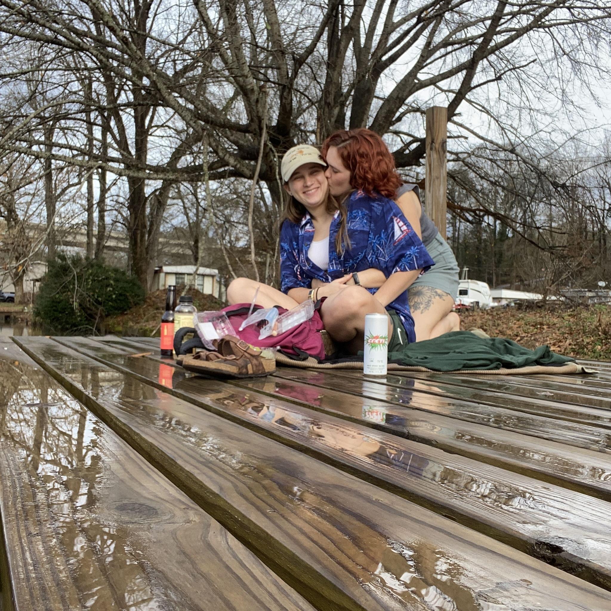 The place where we had our first date (which was a picnic by the Black Warrior river). We frequent this spot over the years.