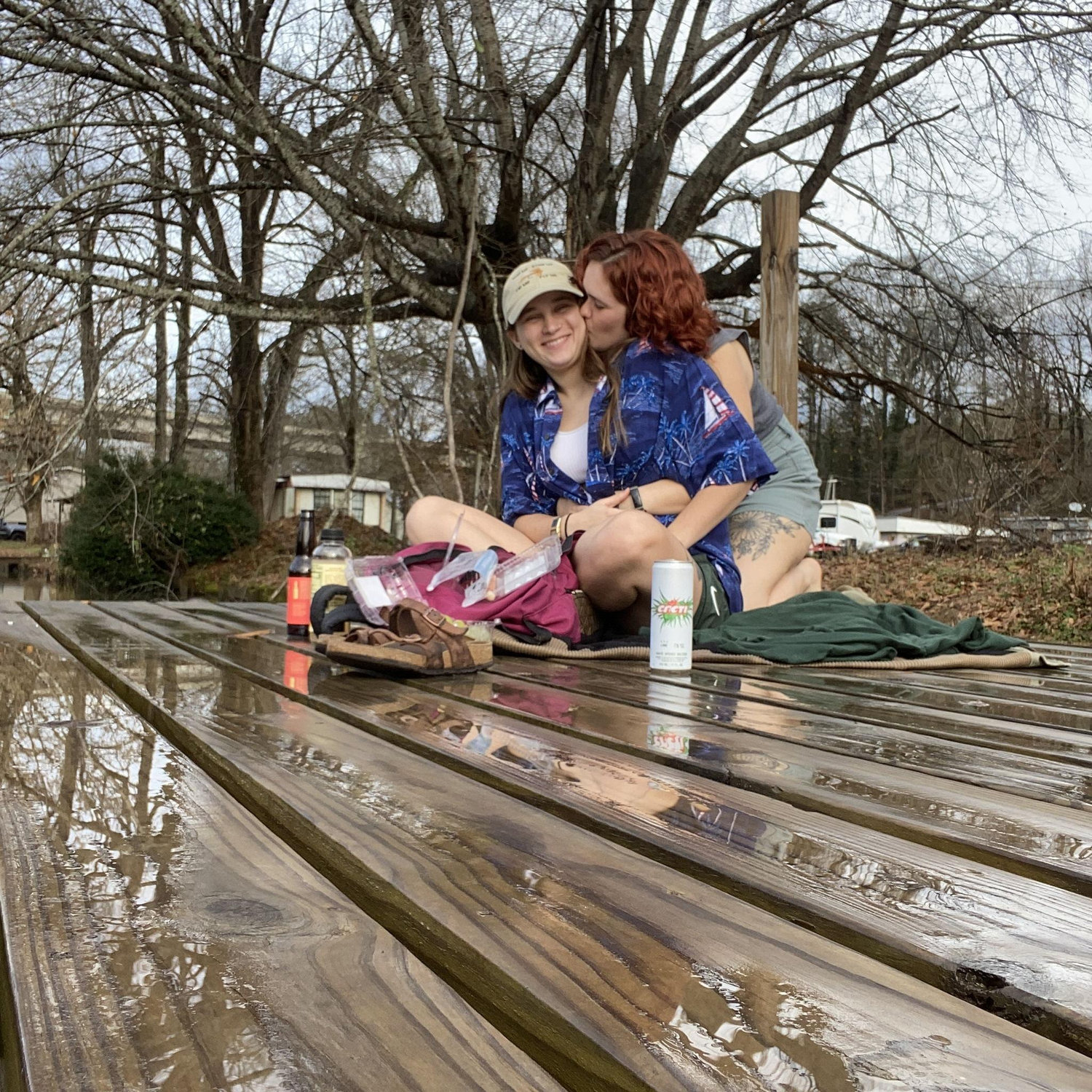The place where we had our first date (which was a picnic by the Black Warrior river). We frequent this spot over the years.
