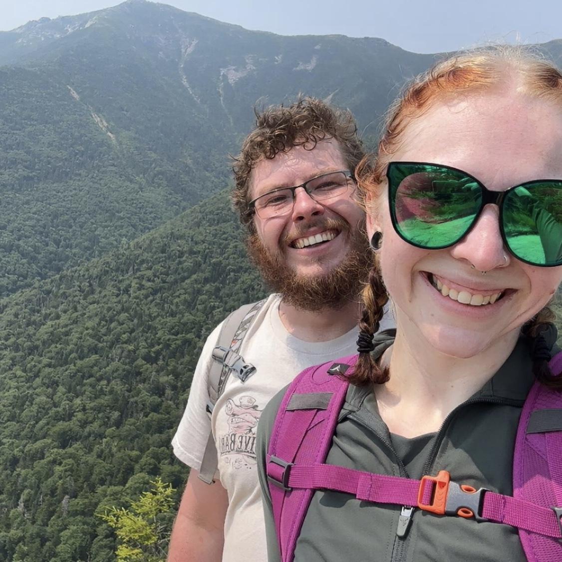 One of the many incredible views of the Franconia Ridge. We were still riding the high of seeing a bear on foot a few miles back.